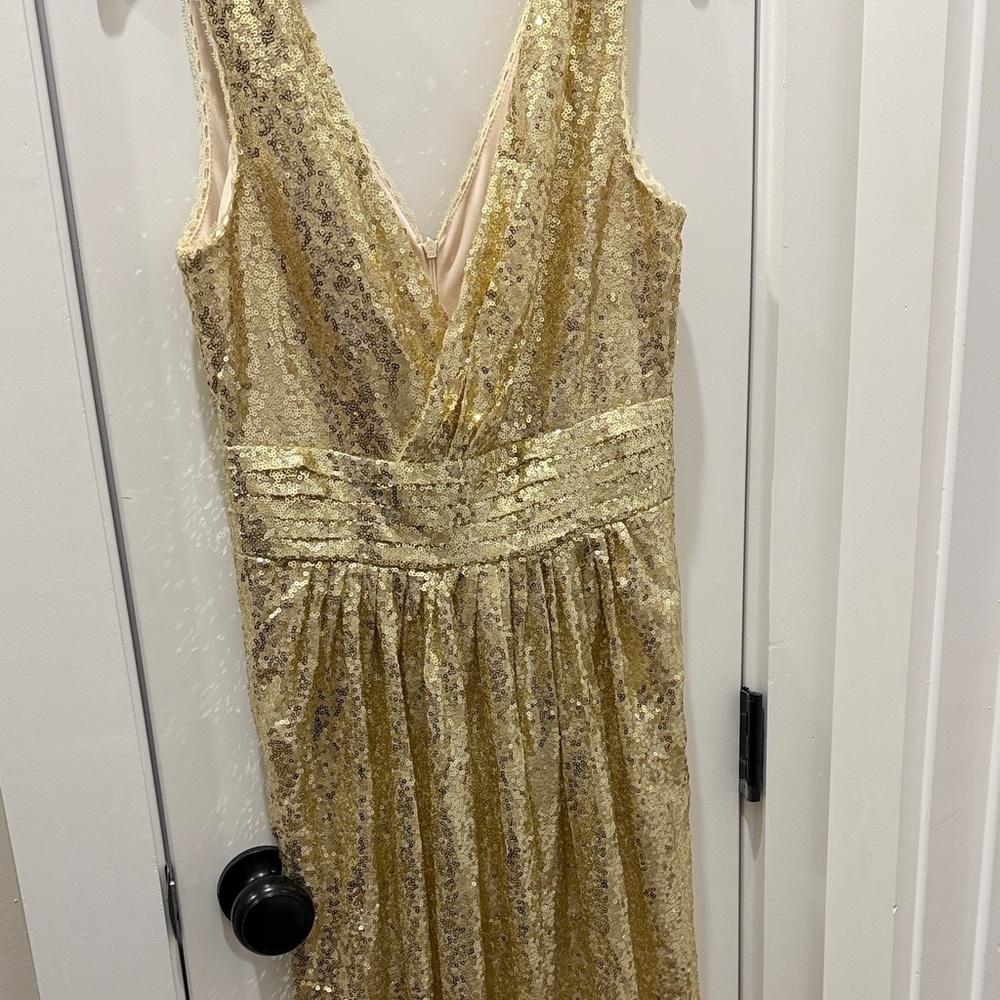Glamorous Gold Backless Dress